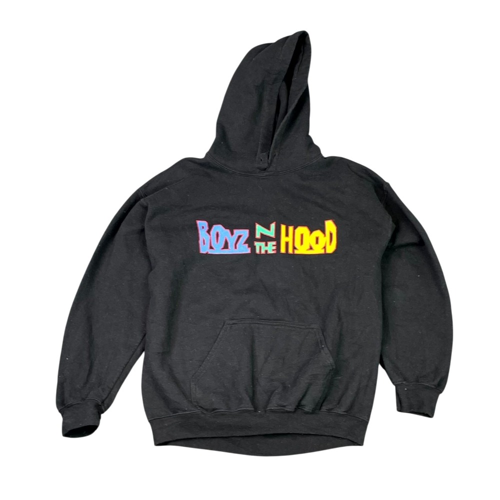 Boyz N The Hood Hoodie Mens Medium Black Graphic Print Ice Cube Movie Outdoor